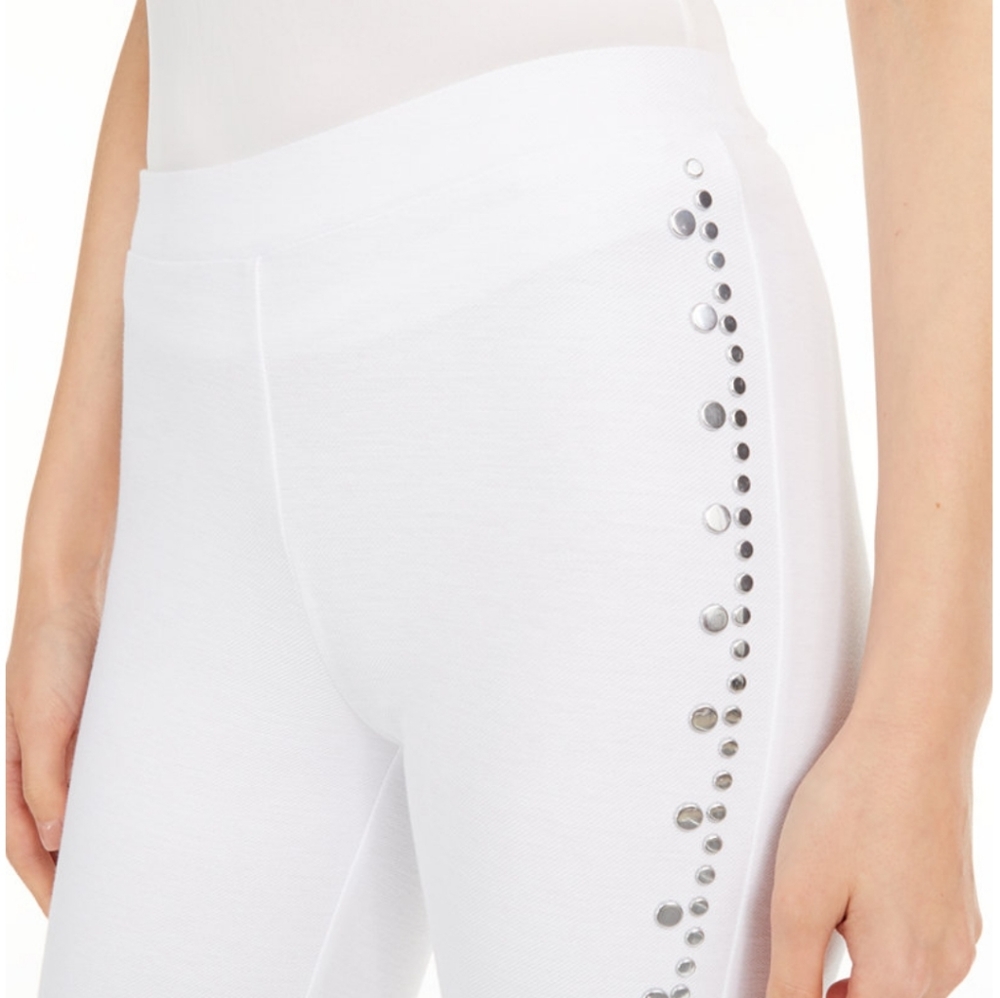 MICHAEL Kors Studded Leggings, White, S, NWT